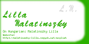 lilla malatinszky business card